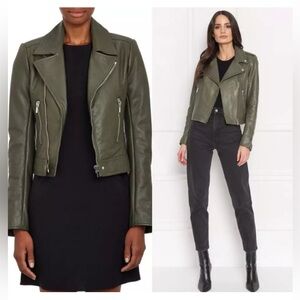 Balenciaga Leather Jacket dark brown Women Jacket